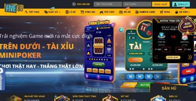 Trải nghiệm kho game Five88 m&ecirc; qu&ecirc;n lối về