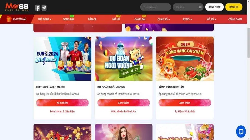 Đ&aacute;nh gi&aacute; May88 c&oacute; uy t&iacute;n kh&ocirc;ng qua h&agrave;ng loạt sự kiện khuyến m&atilde;i hot