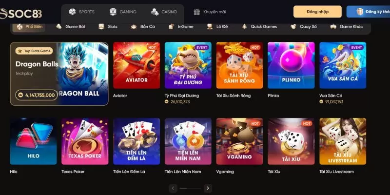 Ưu điểm thể hiệu uy t&iacute;n v&agrave; đẳng cấp của Soc88